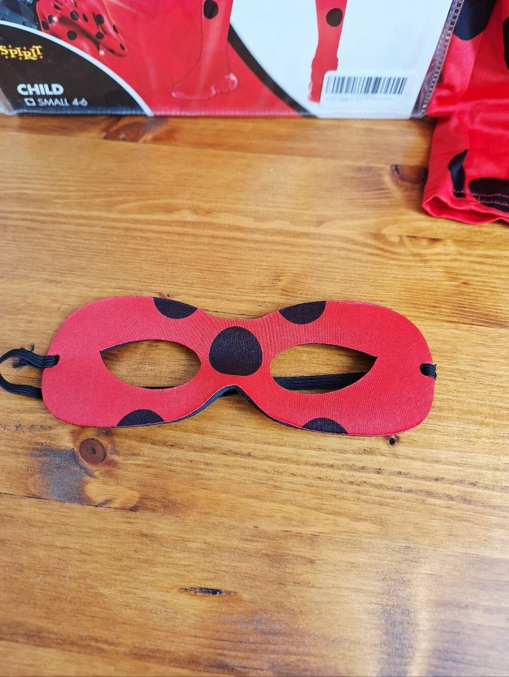 Girls Miraculous Ladybug Costume Child Small 4–6 Red Polka Dot Bodysuit & Mask